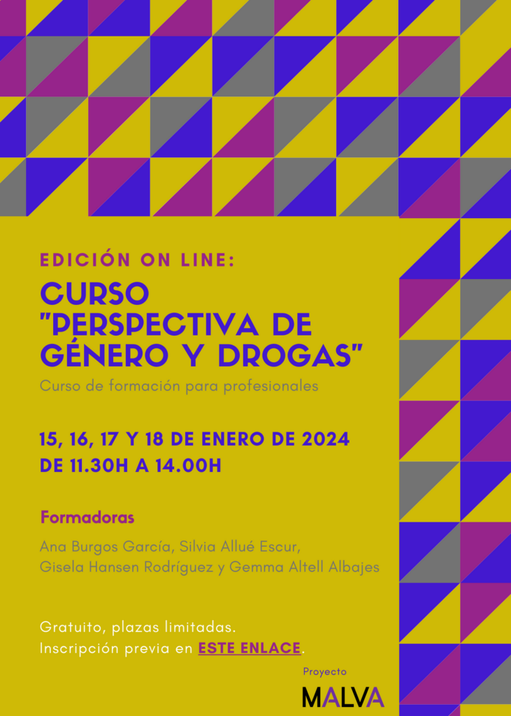 Nueva Edici N Del Curso Perspectiva De G Nero Y Drogas On Line