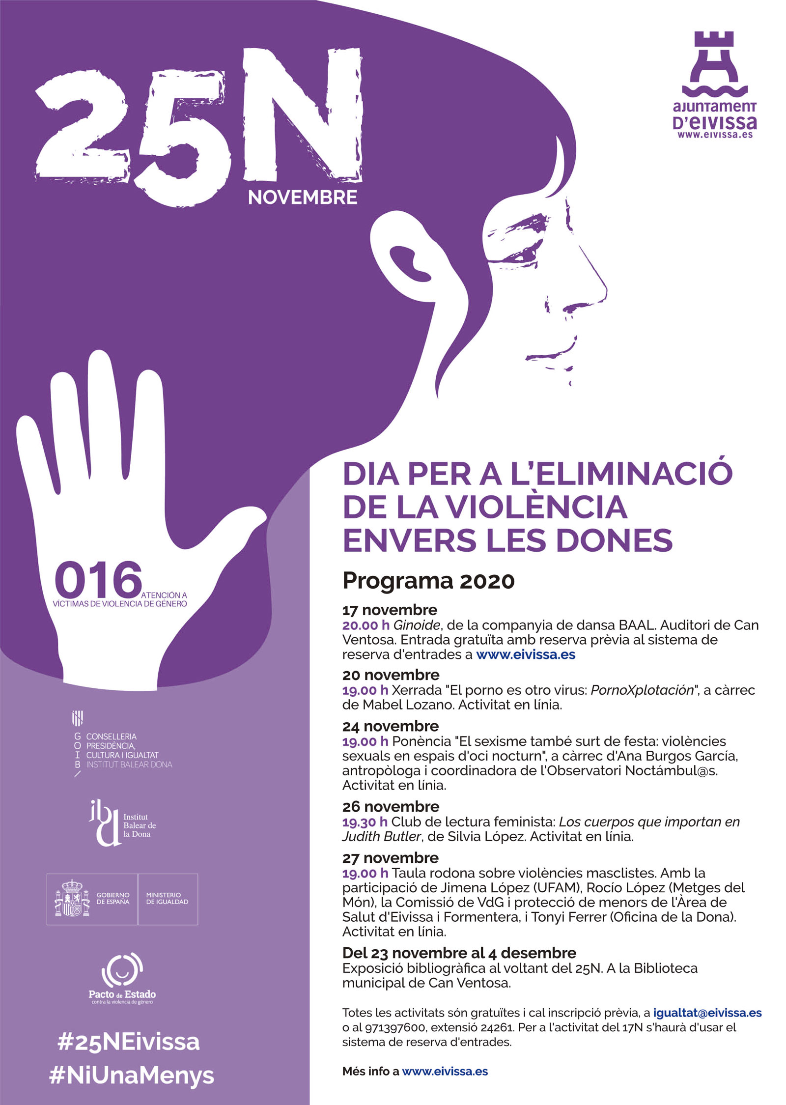 Participem en el cicle d'activitats de l'Ajuntament d'Eivissa amb motiu del 25N