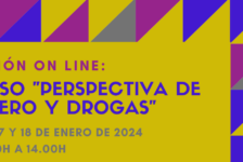 Nueva edición del Curso “Perspectiva de género y drogas” – on line – 15 a 18 enero 2024