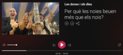 «Per què les noies beuen més que els nois?»: conversa a ‘Les dones i els dies’ (Catalunya Ràdio)