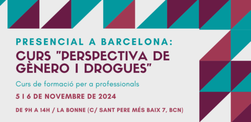 Nova edició del Curs “Perspectiva de gènere i drogues” – Barcelona, 5 i 6 de novembre