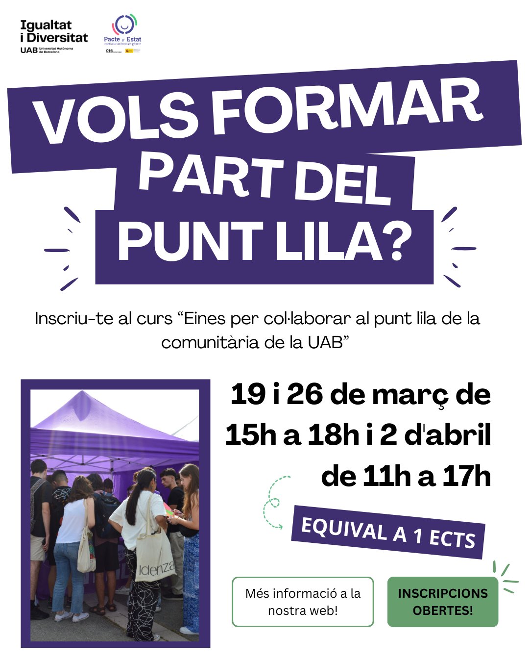 Formació "Eines per col·laborar al punt lila de La Comunitària de la UAB" // Cerdanyola (Barcelona)