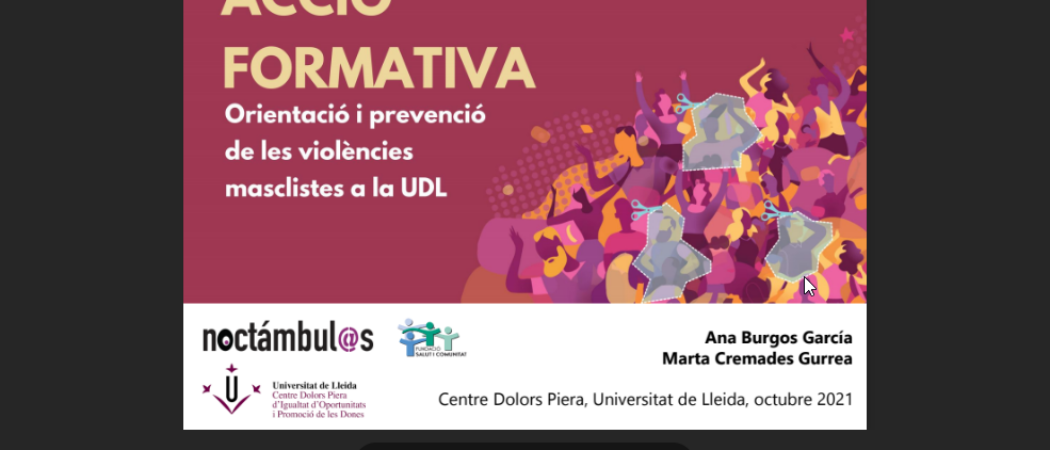 El Observatorio Noctámbul@s de FSC finaliza la formación sobre orientación y prevención de violencias machistas en la Universidad de Lleida