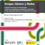 Drogas, Género y Redes // 10 de mayo// Jornada en Barcelona